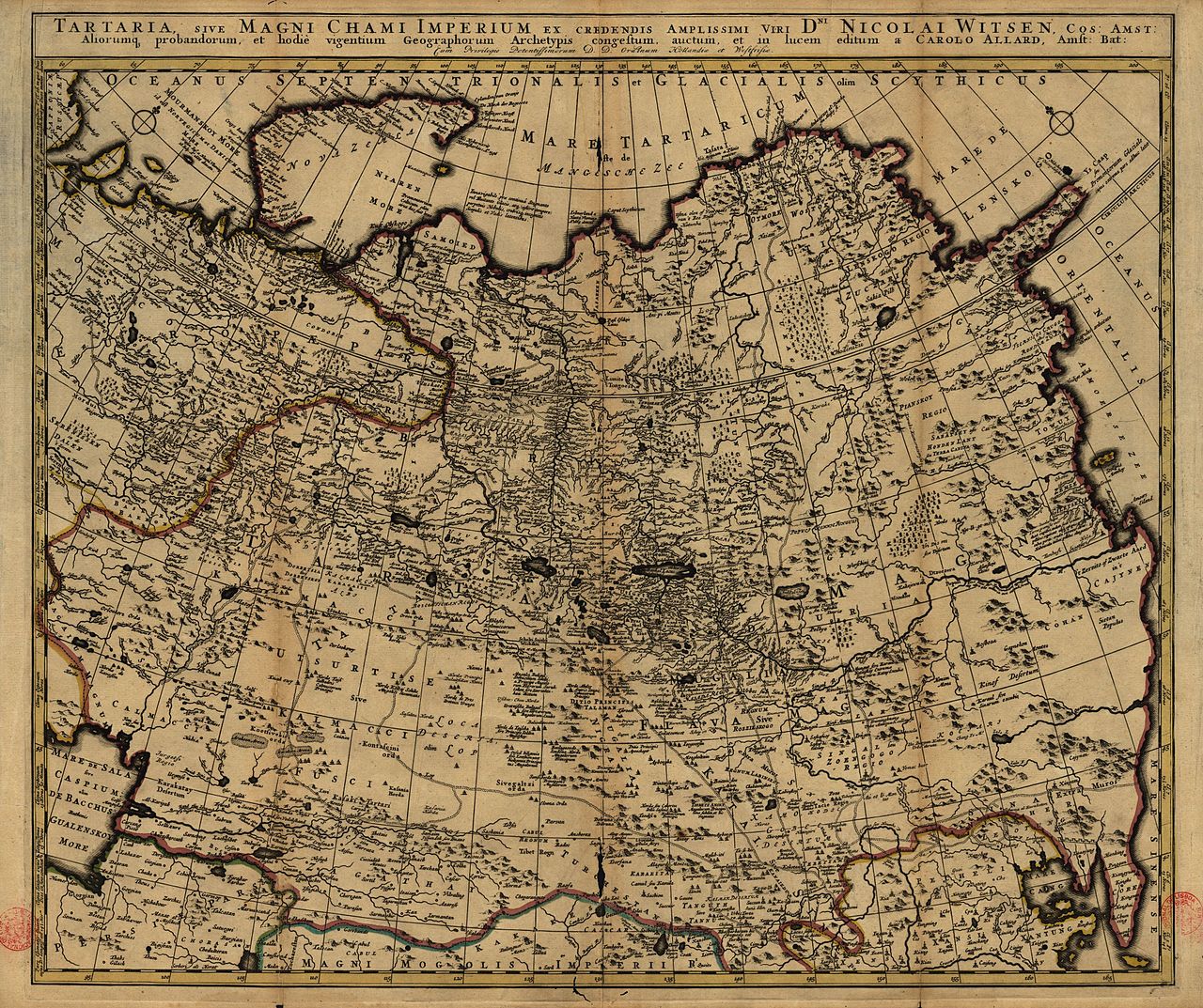 Карта Тартарии, составленная Н. Витсеном.