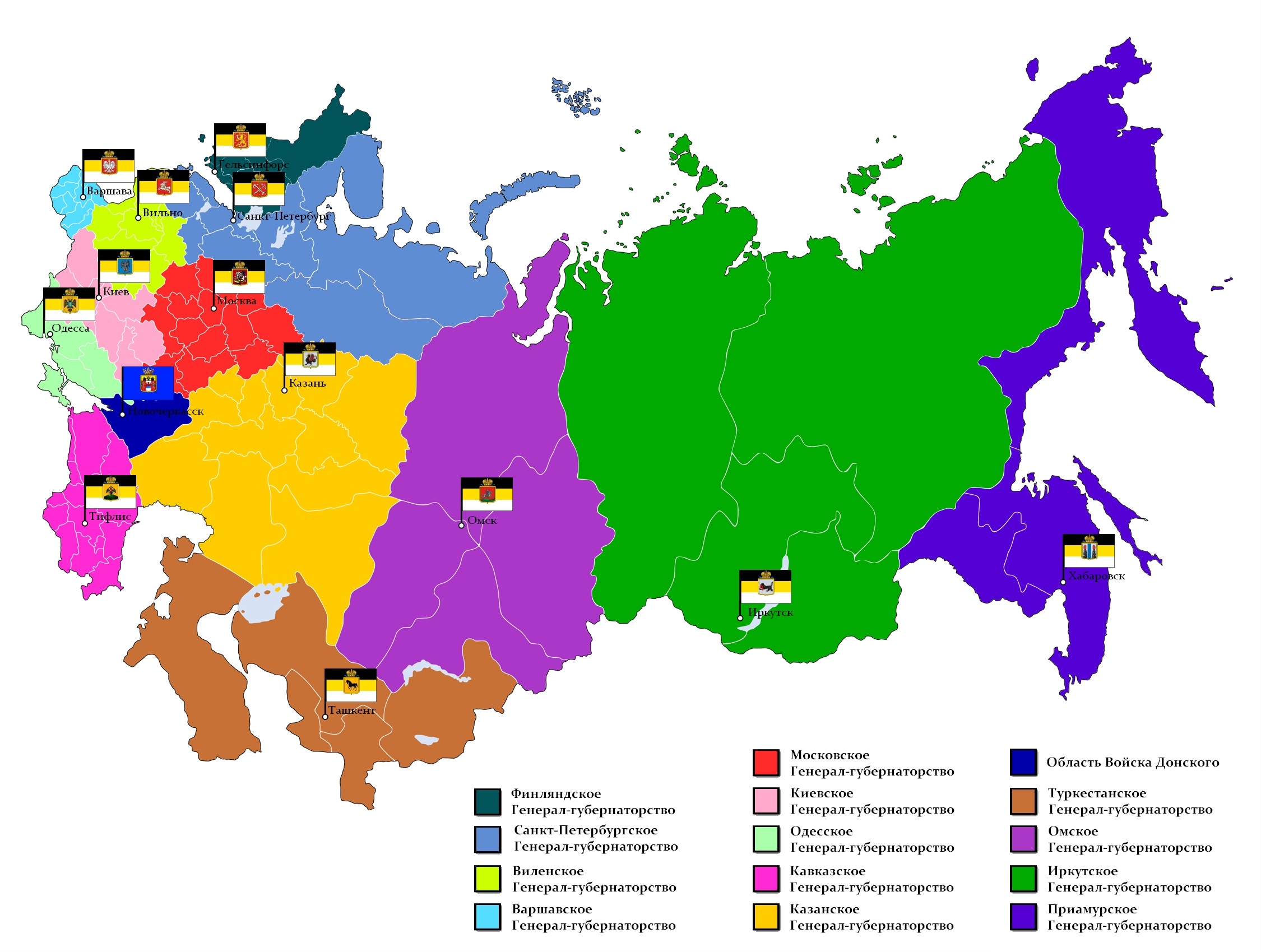 Карта Российской империи