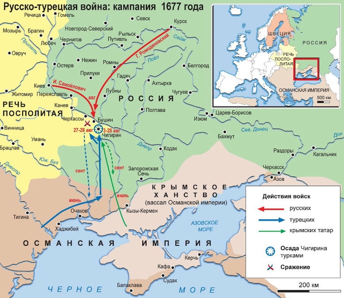 Русско-турецкая война. Кампания 1677 год