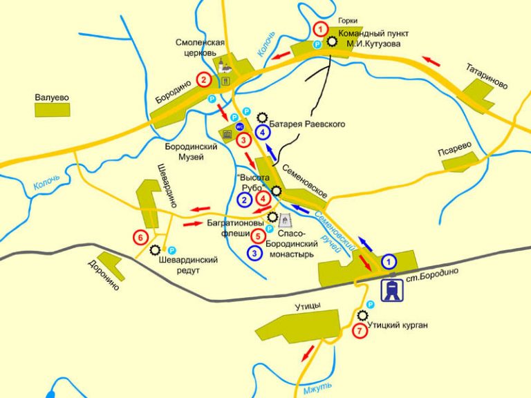 План музея Бородино
