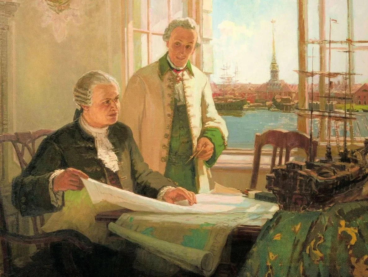 Ломоносов и адмирал Чичагов.